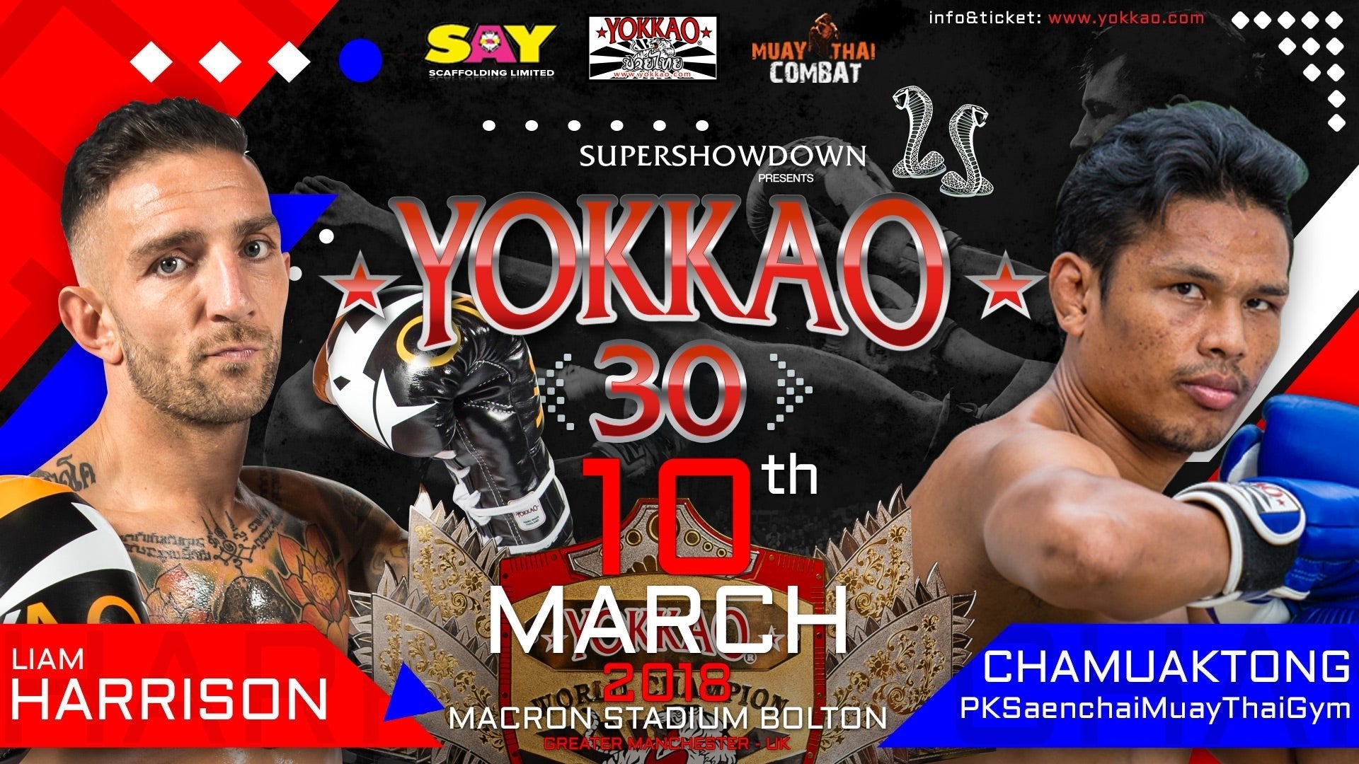Liam Harrison To Defend Title Against Chamuaktong At YOKKAO 30!-YOKKAO
