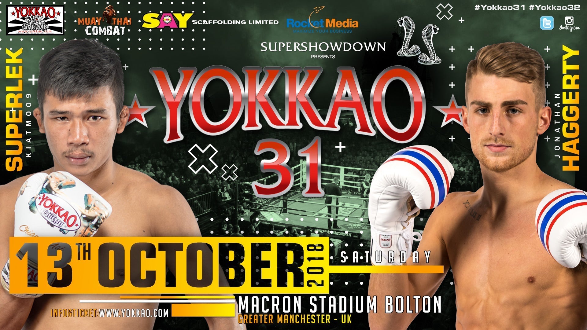 Superlek vs Haggerty to Headline YOKKAO 31!-YOKKAO