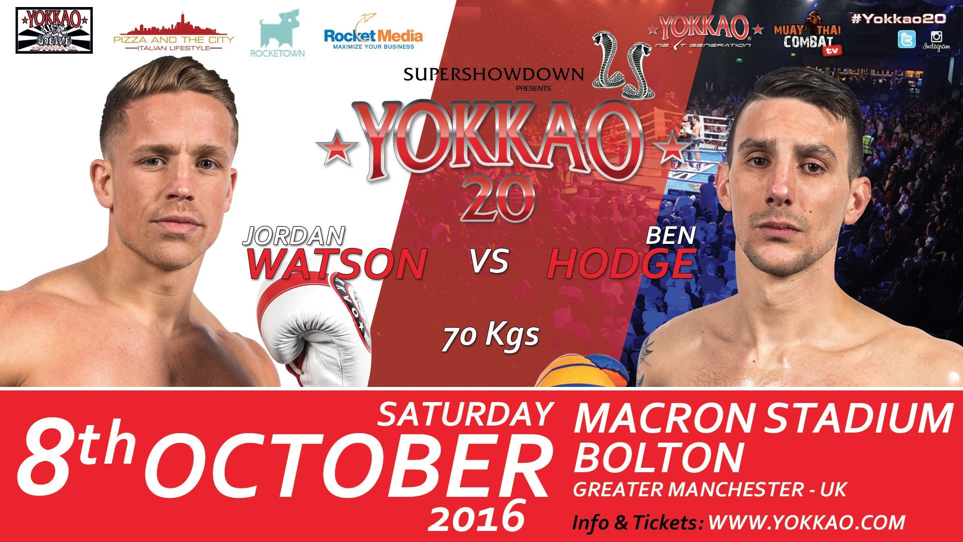 Jordan Watson to fight Ben Hodge at YOKKAO 20!