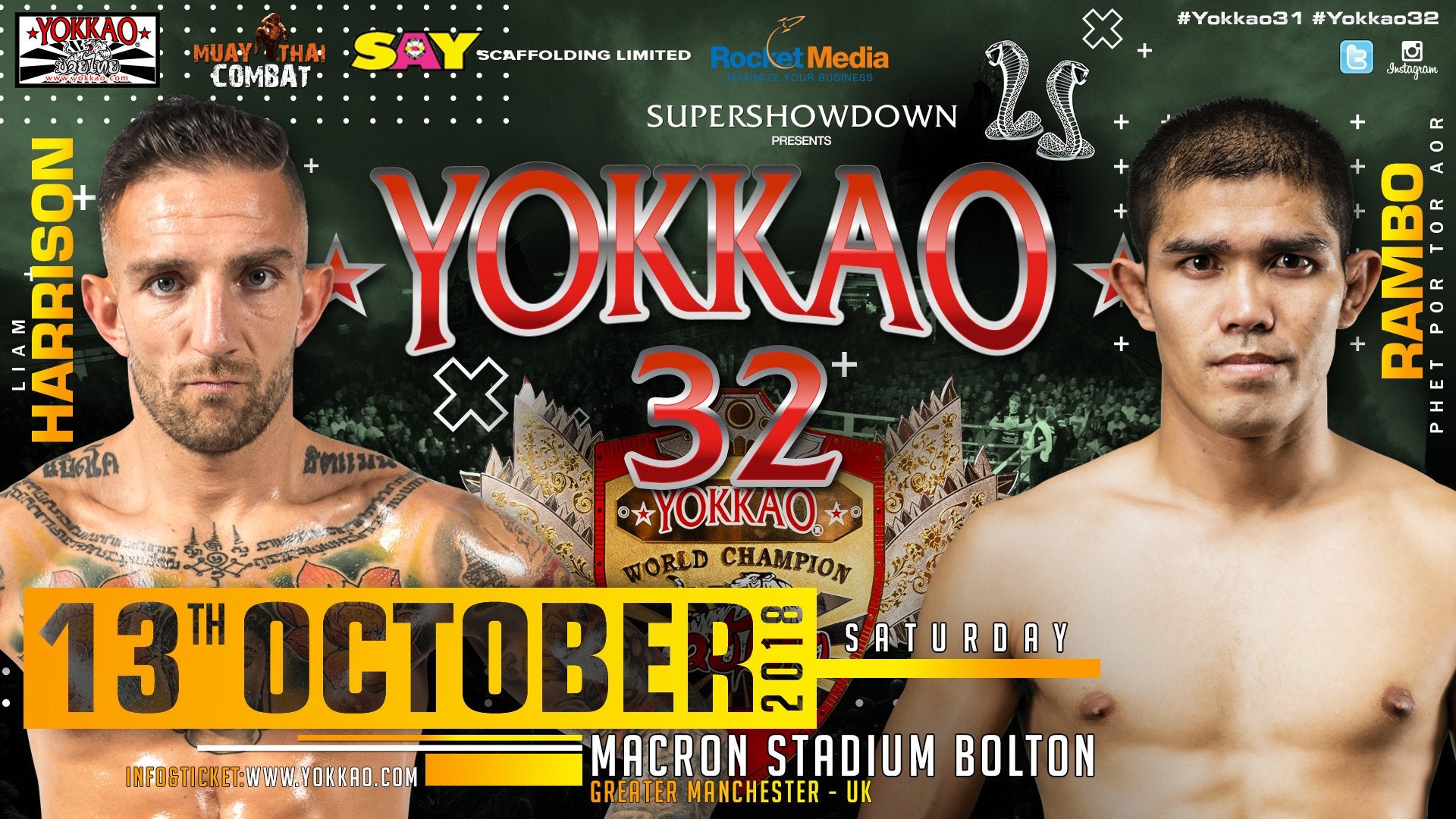 Breaking: Liam Harrison Takes on Rambo at YOKKAO 32!