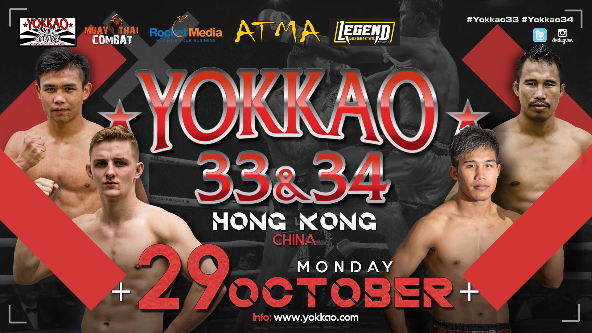 YOKKAO Fight Team Headlines YOKKAO 33 - 34 in Hong Kong