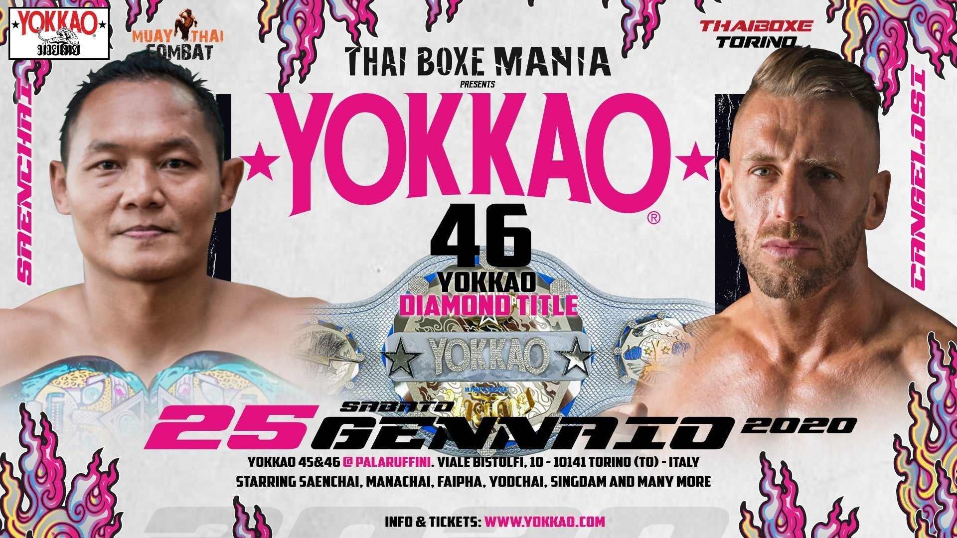 BREAKING: Saenchai vs Cangelosi for YOKKAO Diamond Belt-YOKKAO