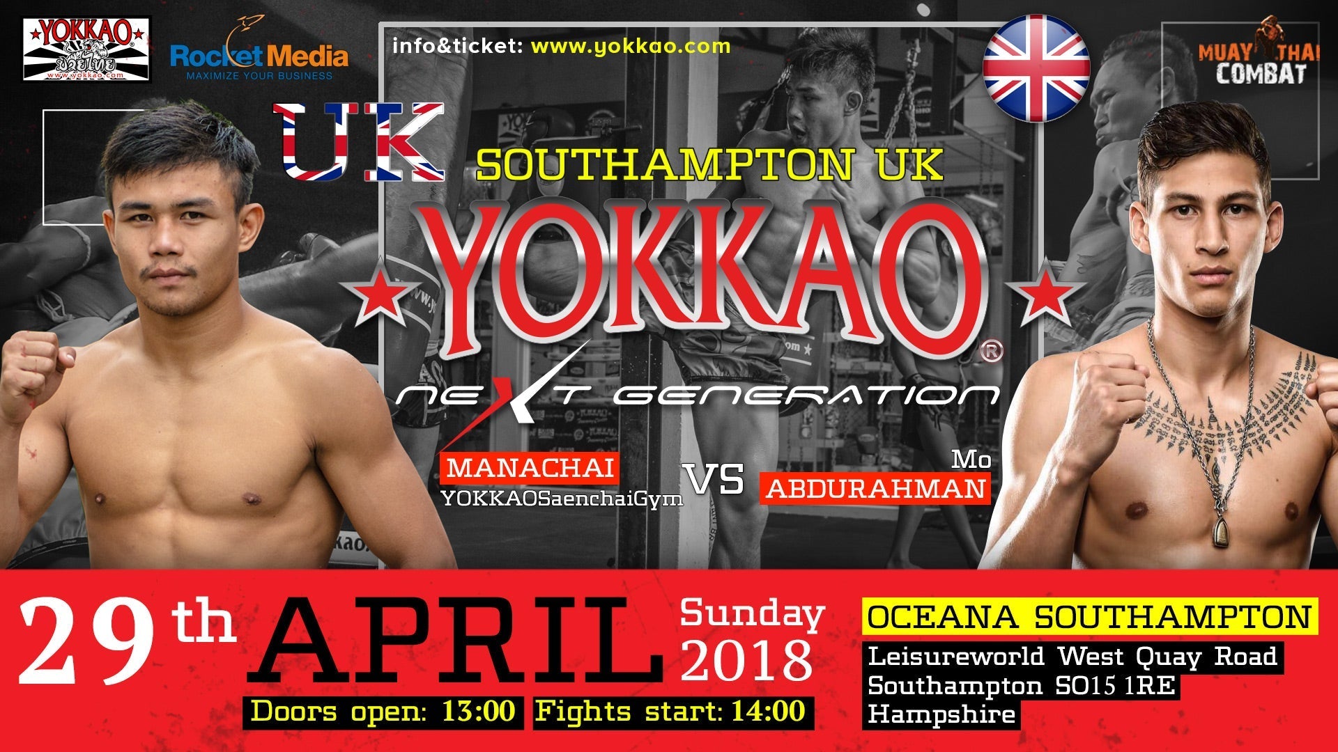 Manachai Faces Rising Kickboxing Star Mo Abdurahman in UK!-YOKKAO