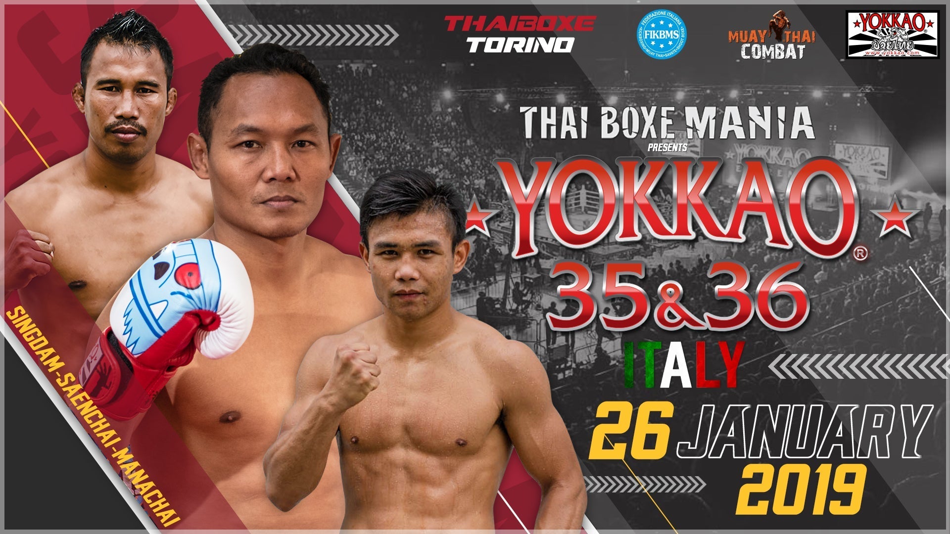 Saenchai Singdam & Manachai Set for YOKKAO 35-36 in Italy!-YOKKAO
