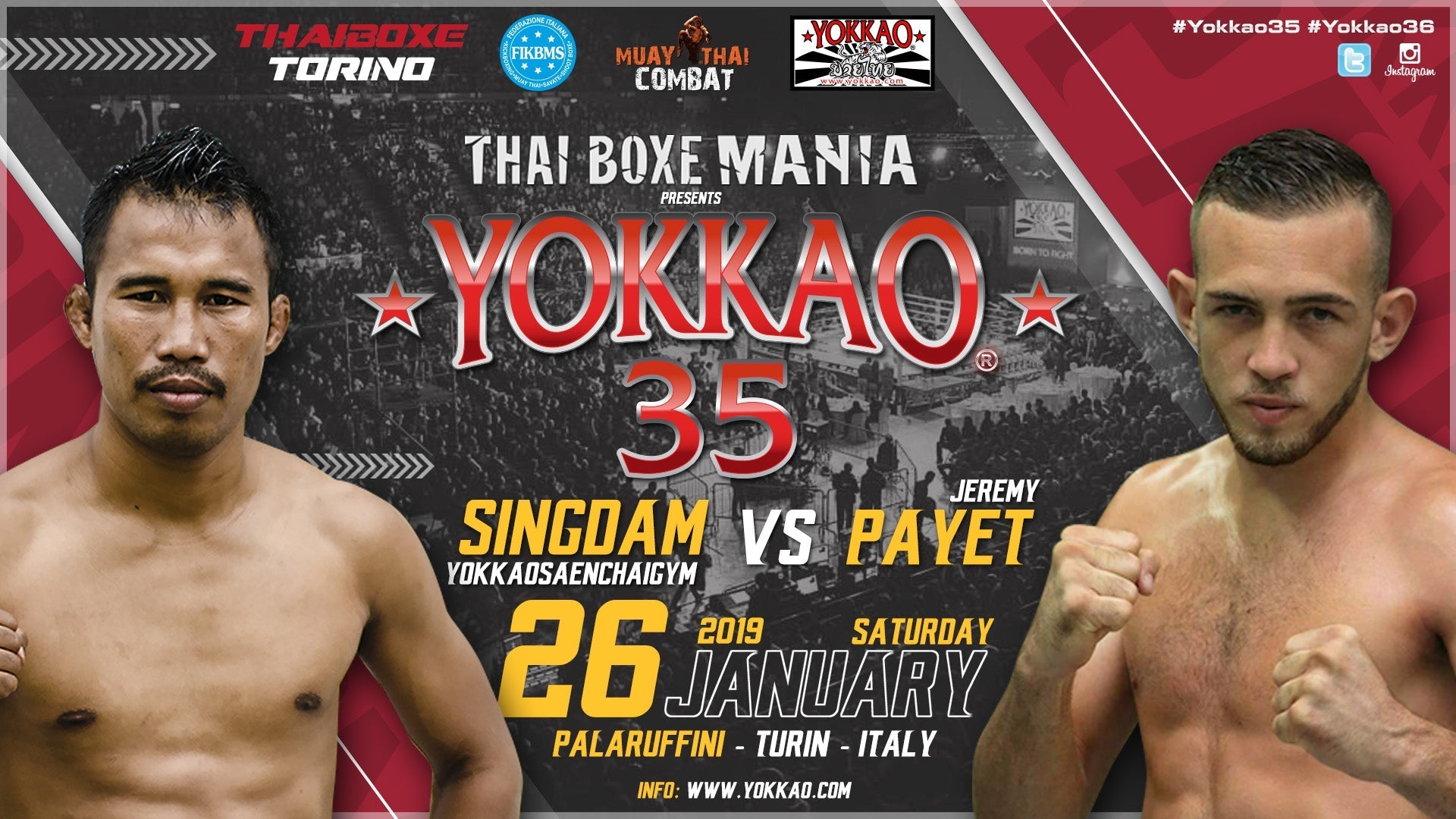 Singdam vs Jeremy Payet To Headline YOKKAO 35-YOKKAO