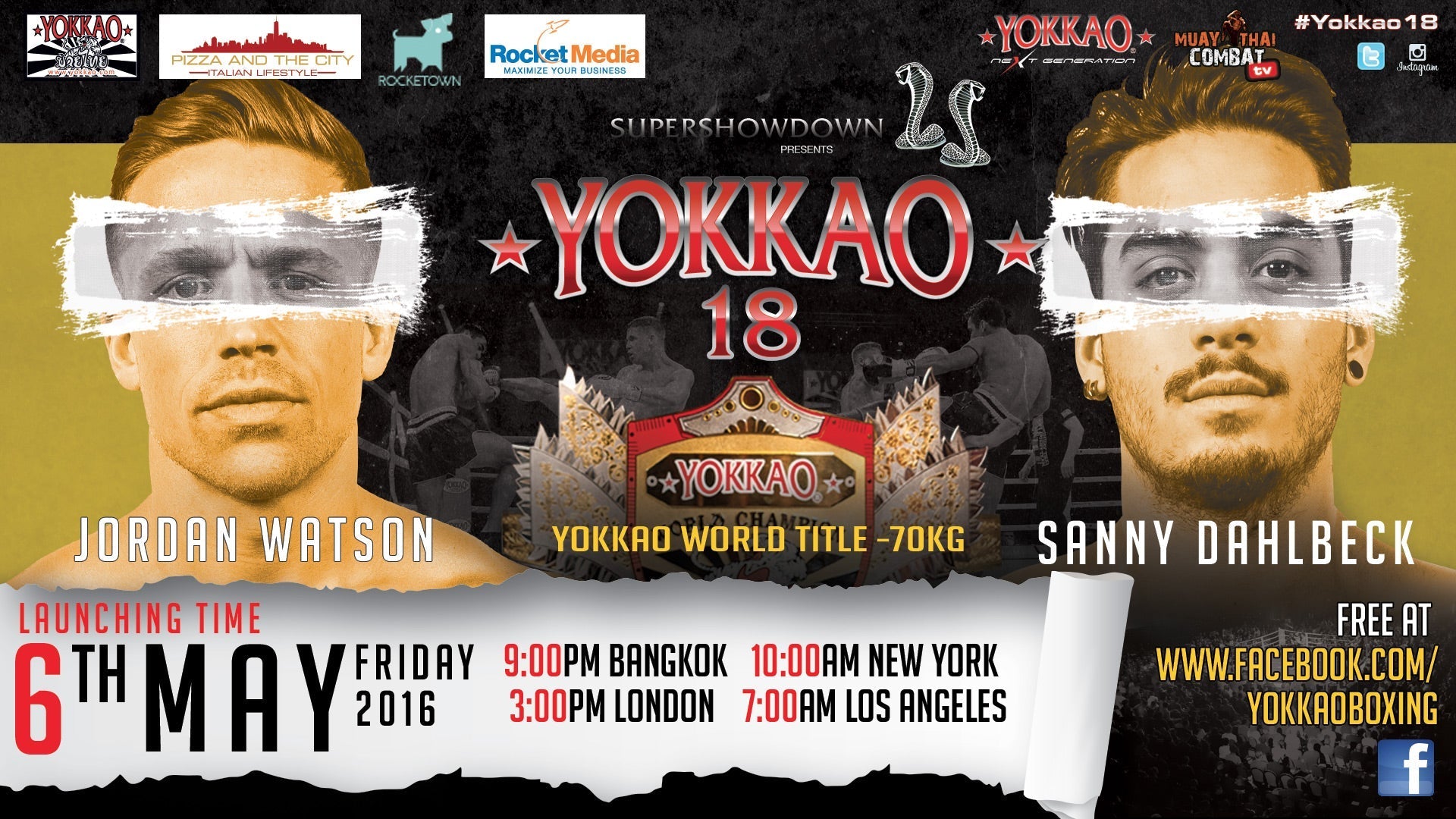 YOKKAO World Title Fight: Watson vs. Dahlbeck goes Live Globally-YOKKAO