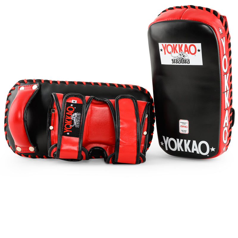 Curved Kicking Pads Black/Red