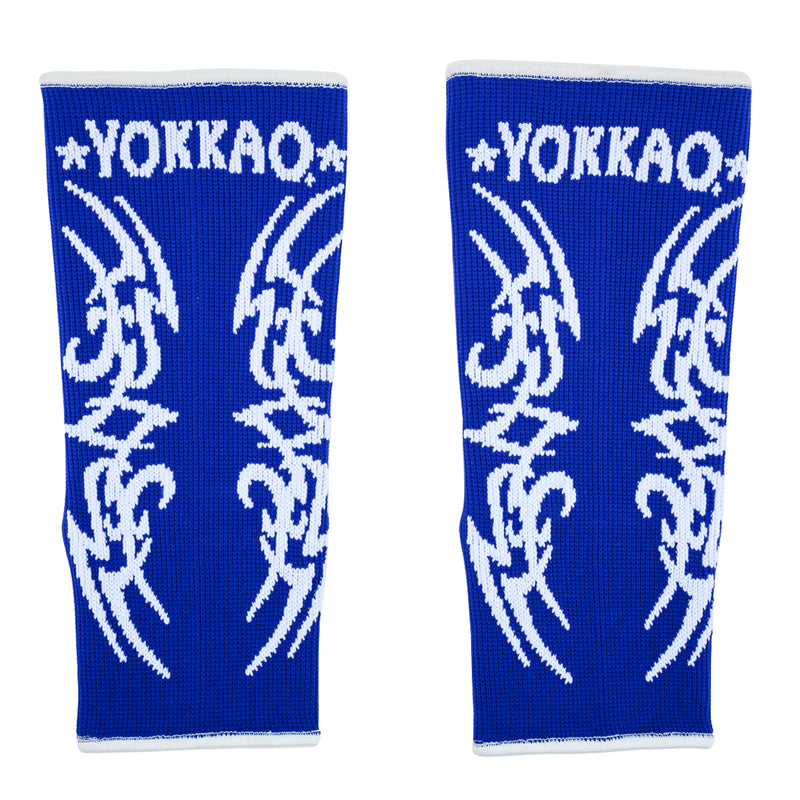 YOKKAO Tribal Muay Thai Ankle Guards Blue