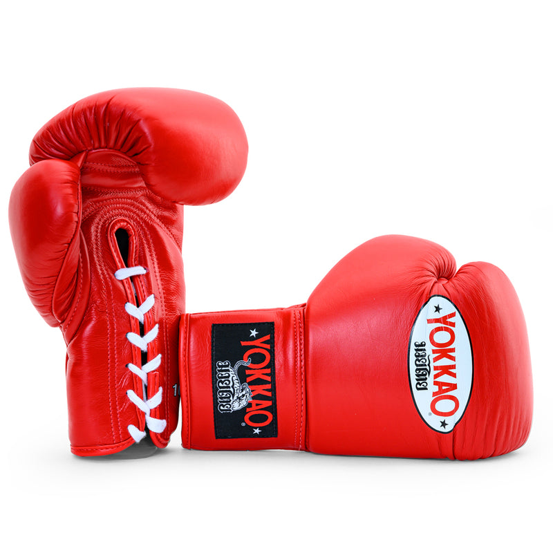 Matrix Red Lace Up Boxing Gloves